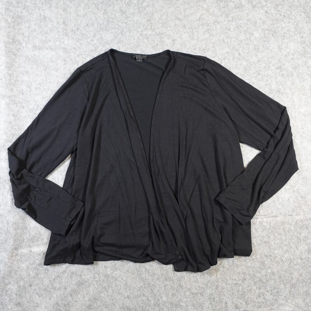 J. Jill Cardigan Womens Medium Open Front Jersey Knit Wearever Collection Black